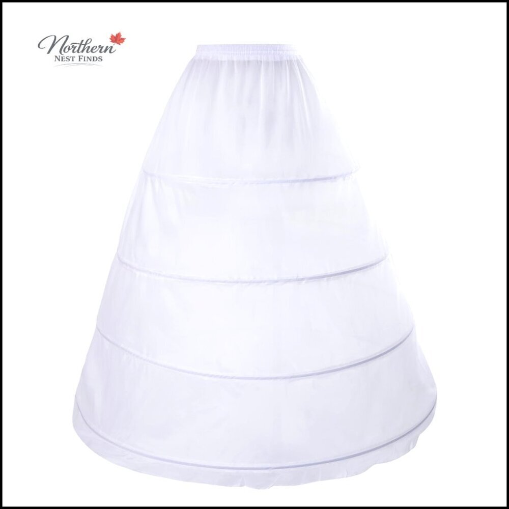 4-Hoop Petticoat Crinoline Underskirt for Wedding Ball Gown Tulle Slip